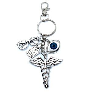 Optometrist Keychain Bag Charm Eye Doctor Charms